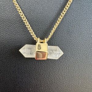 Kendra Scott Amanda Gold & Crystal Quartz Pendant Necklace